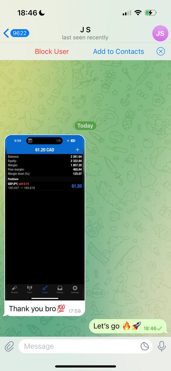 Trading results